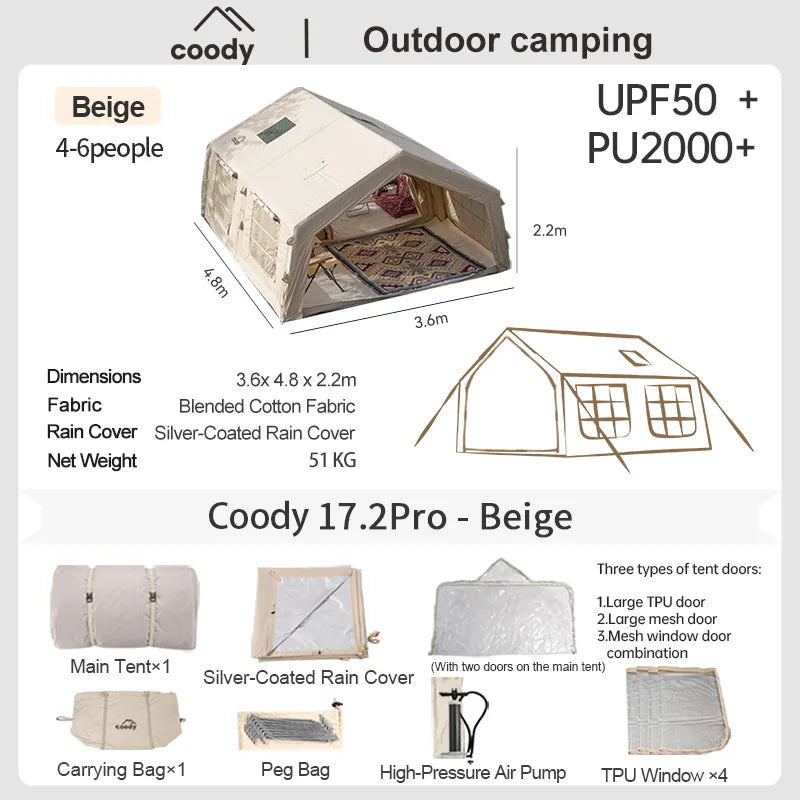 Coody 17.2 Opblaasbare Tent